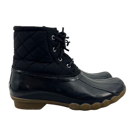 Sperry Duck Boots Women 4 Saltwater Nylon Quilt Waterproof Insulated Winter Snow - Picture 1 of 12